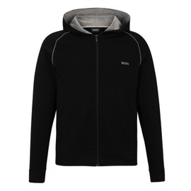 BOSS Herren Mix&Match Jacket H Hoodie aus Stretch-Baumwolle mit Reißverschluss und Logo-Detail Schwarz XL