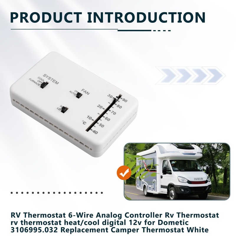 RV Thermostat, RV Thermostat Replacement for RV Camper, for Dometic