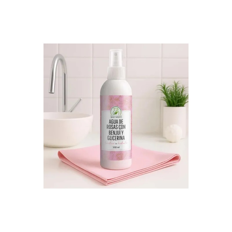 Agua De Rosas Con Benjuí & Glicerina (500ml)