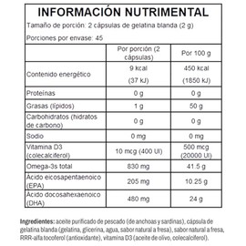 Nordic Naturals Suplemento Prenatal DHA, 830 mg de Omega, 90 cápsulas sabor fresa