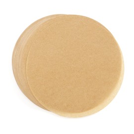 200 Pcs Round Burger Patty Paper Non Stick Parchment Paper Unbleached Parchment Paper Sandwich Separators Wrapping Paper for Cookies, Separating Small Burger Patty & Other Foods (Brown, 4In)