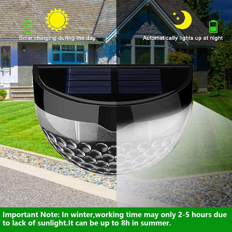 KBP Solar Fence Lights Outdoor Decorative Garden Lights Waterproof Wall