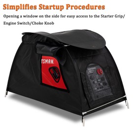 Coverify Generator Cover While Running, Portable Waterproof Generator Storage Cover，All-Weather Protection Generator Tent Cover for Most Universal 1000-5500 Watt Inverter Generator (36*20*23in, Black)