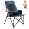 PORTAL Camping Chair with Lumbar Support for Adults Folding Portable