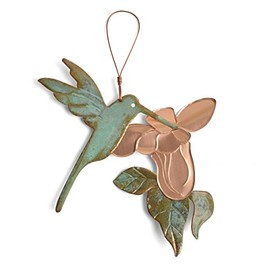 Dos Damas Designs Hummingbird Copper Ornament