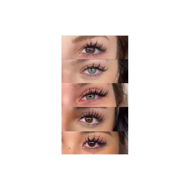 560pcs Kit Extensiones De Pestañas Negras - Efecto Natural