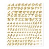 Quattroerre Letter Kit Stickers, Gold