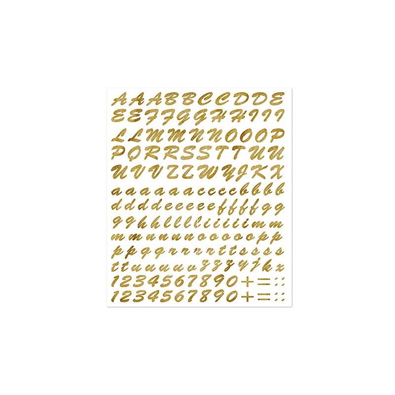 Quattroerre Letter Kit Stickers, Gold