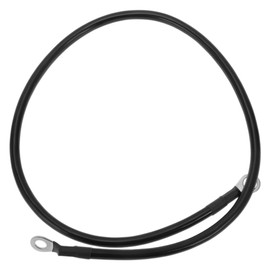 VekAuto 1 Pc Battery Inverter Cable 6 AWG Gauge 2.5FT 3/8" Lug 5/16" Lug Battery Cable Universal for Car Vehicle Boat RV Solar Tinned Copper Black