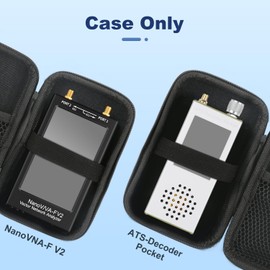 SDRGEEK Portable Protection EVA Case for NANOVNA H4 NANOVNA-F F-V2 F-V3/Handheld Spectrum Analyzer,Dust-proof Storage Universal Travel Bag,Carrying Bag Mesh Inner Pocket,Zipper Enclosure