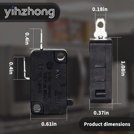 Replacement of the Door Switch for the Microwave Oven KW3A Microwave Oven Door Switch 16A 125/250V Door Interloc (2 Pack Normally Open & 1 Normally Close）