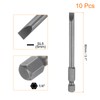 sourcing map 10pcs SL5 Magnetic Slotted Screwdriver Bits 5mm S2