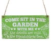 Second Ave Come Sit in The Garden Friendship Wooden Hanging