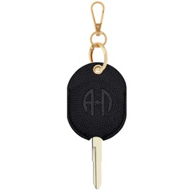 ANHBKAR Black Leather Key Cover for Broken Car Key Loop Replacement (EXTRA LARGE-BLACK02)