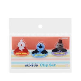 Sun-Star Stationery S3626415 Puppet Song, Goods, Clips, Set of 3, Acrylic, Non-Zonzone,