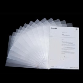 30 Pcs Plastic Clear Document Folders, A4 Plastic Sleeves for Paper Document Waterproof Clear File Folders L-Type Transparent Plastic Folder Sleeves for School, Office Document Organize