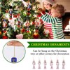 6p 12cm Pink Wooden Christmas Nutcracker Soldiers,Pink Christmas Ornaments,Christmas Tree