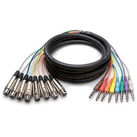 HOSA TIP-Ring-Sleeve to XLR (F), 4m (13.2 ft.) x 8