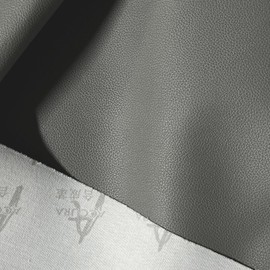 Faux Leather Upholstery Fabric - Quality Pebbled Pattern Leather for Chairs, Car Interior, Bags, & DIY Craft - 1.25 mm thk, 2 Yards of Fabric for Furniture Reupholster - Kintex, Light Gray