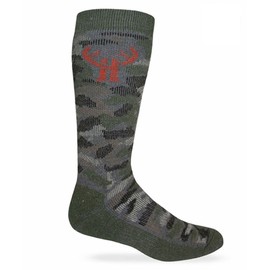 Huntworth 2 Pack Men's Camo Wool Blend Boot Sock