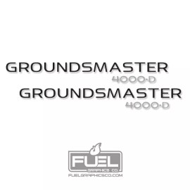 Toro Groundsmaster 4000D Premium Vinyl Decal 2-Pack - 24.75" wide x 3" tall