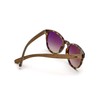 Take A Shot - Large Round Wooden Sunglasses for Women,