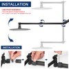 NearMoon Adjustable Shower Arm, Extension Arm Universal Connection, Rise or