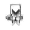 Cucioki 1-Pack V-Type Stainless Steel Pulley Block Mute Bearings Groove