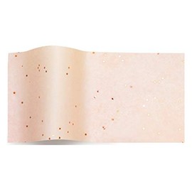 Blush Pink Wrapping Tissue Paper with Rose Gold Gemstones - Large Sheets Sparkly GEM 50x75cm (10 Sheets)
