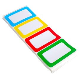 Colorful Plain Name Tag Labels 200 Stickers Name Tag Stickers 3 1/2 X 2 1/4 Name Labels for Office, Meeting, School and Home