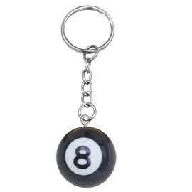 Moydolo Snooker Pool Eight Ball Key Chain Ring Charm Cute Magic Billiards 8 Ball Keychain Pendant For Women Men Backpack Purse