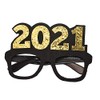 SWYOUN 2PCS 2021 Gold Glitter Eyeglasses Happy New Year's Eve