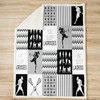 jejeloiu Eat Sleep Lacrosse Fleece Throw Blanket Sports Game Plush