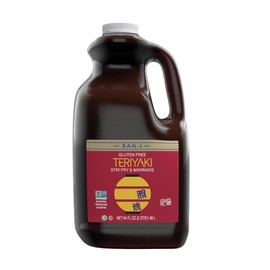 San-J - Gluten Free Teriyaki Sauce - Well-balanced Sauce for Cooking - Non-GMO - 64 oz. Container