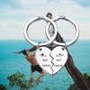 Tall and Short Best Friend Keychains Set Friendship Jewelry BFF