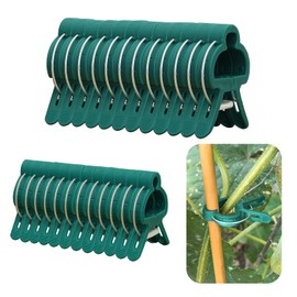 FAINCA Pack of 24 Plant Clips, Plastic Plant Clips, Non-Ageing Plant Clips, Plant Clips for Climbing Plants, for Tomatoes, Cucumbers and Other Trellis Plants