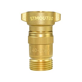 STMOUTUO RV Water Pressure Regulator – Protects RV Kitchen Small Appliances, Plumbing & Hoses – Reduces RV Water Pressure to Safe & Consistent 40-50 PSI or RV Camper with Filter Screen
