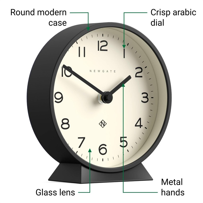 NEWGATE® M Mantel Echo Desk Clock | Modern Round Design
