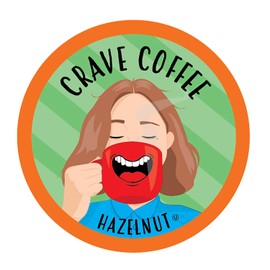 Crave Beverages Flavored Pods Compatible with 2 K-Cup Brewers, Hazelnut, 40 Count