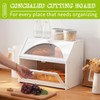 BMOSU Bamboo Bread Box for Kitchen Bread Storage And Organizer