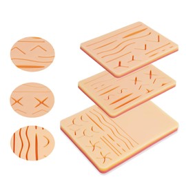 MediTrainer 3-Piece Suture Pad, Suture Practice Pad with Various Wound Shapes, Suture Practice Kit, Suitable for Medical, Veterinary Medical Staff Training and Practice (Combination One)