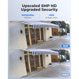 REOLINK 5MP PoE Security Camera, Outdoor Indoor Surveillance for home, Person/Vehicle/Pet Detection, Time-Lapse, 100ft IR Night Vision, Work with Smart Home, support 512GB SD Card, RLC-510A(Pack of 2)