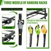 Black Alloy Steel Power Tool Organizer Wall Mount, 4-Tier Shelf,