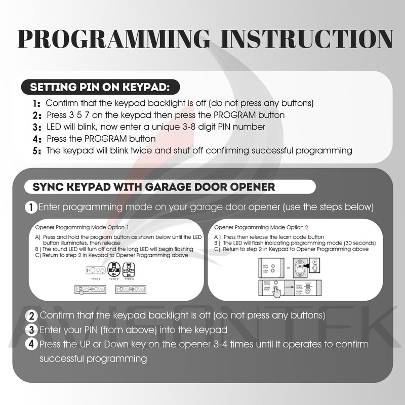 1 for OKP-BX Overhead Door Garage Opener Keypad - Compatible