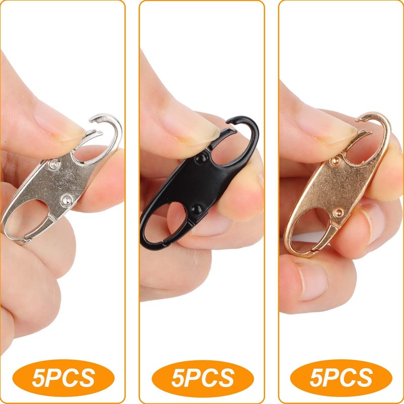 Backpack Lock Pack of 15, Zip Anti-Theft Zip Closure Clip