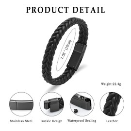 Cremation Jewelry Urn Leather Bracelet for Ashes for Women Men Memorial Keepsake Cuff Bracelet for Ashes