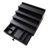 Fengligoo Black Cologne Organizer for Men - 4 Tier Wooden