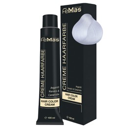 FemMas Hair Colour, Professional Cream Hair Colour with Argan Oil, Keratin & Ceramides, as Permanent Hair Colouring or Tint for Radiant, Durable Colour Results, Pure & Mix Neutral, 100 ml