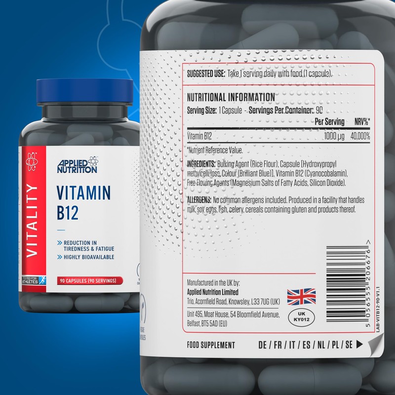 Applied Nutrition Vitamin B12 Tablets 1000mcg - Immune System Support