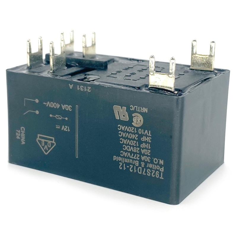 2-Pack T92S7D12-12 Relay – 12VDC 30A 6-Pin DPST-NO (2 Form
